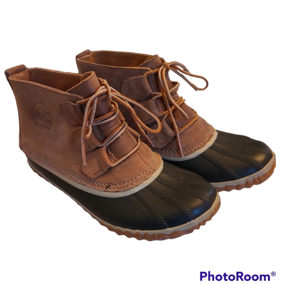 Sorel Shoes - Sorel* Out 'N' About* Waterproof* Leather* Ankle Boot* Tan/Brown* Sz 7